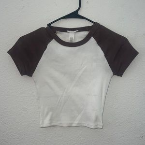 short sleeve, two toned baby tee